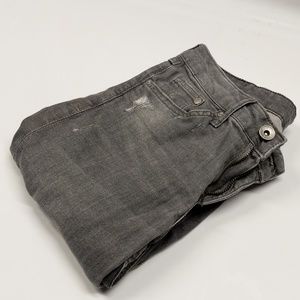 H&M Jeans Skinny Low Gray Distressed 25